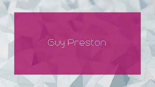 Guy Preston  appearance [upl. by Caras799]