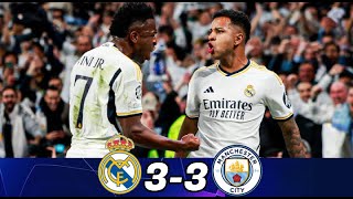 MANCHESTER CITY GOLPEA AL MADRID EN EL BERNABEU  3  3   UEFA CHAMPIONS LEAGUE [upl. by Adiana767]