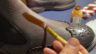 How to Recolor Leather Shoes Chelsea Boots “Santoni” [upl. by Airotahs]