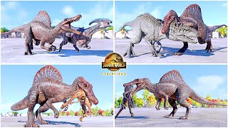 Spinosaurus All New Perfect Animations amp Interactions 🦖 Jurassic World Evolution 2  JWE Update 7 [upl. by Fernande]