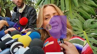 Andrea Legarreta decide halar con la prensa de su separación con Erik Rubín afuera Televisa 1 [upl. by Hewet]