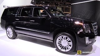 2015 Cadillac Escalade Platinum  Exterior and Interior Walkaround  2015 Chicago Auto Show [upl. by Ressler]