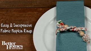 Easy amp Inexpensive Fabric Napkin Rings [upl. by Yeldah]