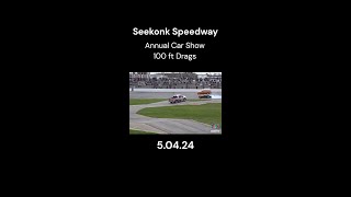 50424 100ft Drags Seekonk Speedway Car Show [upl. by Ahterahs]