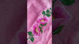 Hand painted sarees  whats app number  7075710046 [upl. by Ehr]