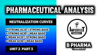 Neutralization Curves  Titration Curve  Types Of Acid Base Titration  Pharmaceutical Analysis [upl. by Annotahs]