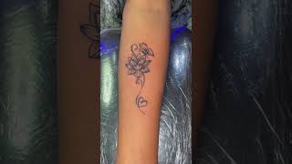 Flower Tattoo ☎️ 9262221401 mktattootemple buxar bihar india buxartattoo flower youtubreels [upl. by Eigram]