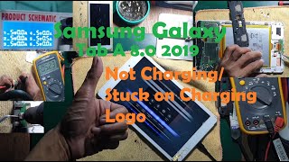 Samsung Galaxy Tab A 80 2019 Not Charging Stuck On Charging Logo [upl. by Anire]