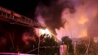 FAST MOVING FIRE GUTS HOUSE IN SETAUKET NY [upl. by Novehc]