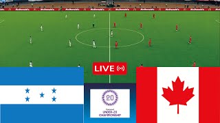 🔴Honduras vs Canada LIVE CONCACAF U20 Championship  videogame simulators [upl. by Hidie]