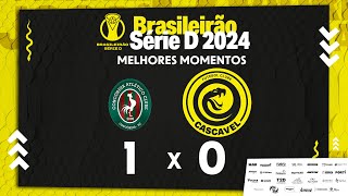 CONCÓRDIA 1 X 0 CASCAVEL  BRASILEIRÃO SÉRIE D  1ª FASE [upl. by Sunev]