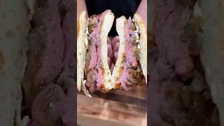 Grilled Tri Tip Sandwich using my New ​⁠BenchmadeKnifeCompany Station Knife benchmadeknives [upl. by Cinamod]