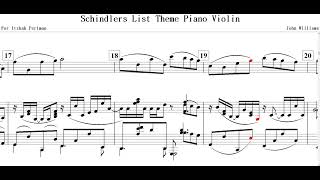 Schindlers List ThemePiano Violin  John Williams [upl. by Moreland190]