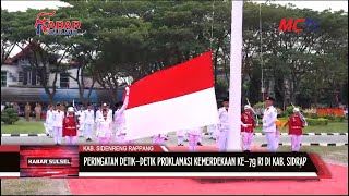 PERINGATAN DETIK DETIK PROKLAMASI KEMERDEKAAN KE 79 RI DI KABUPATEN SIDRAP BERJALAN KHIDMAT [upl. by Kerby643]