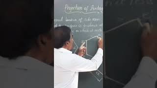 Pentagonal lamina Engineering Drawing Technical video Projection of plane surface [upl. by Aleac]