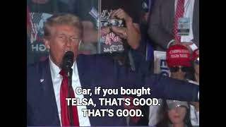 Trump in Pensilvanija recommended a Tesla car [upl. by Dougie]