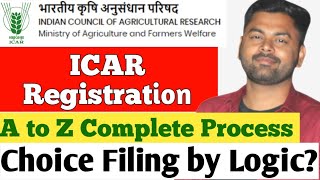 ICAR 2024 Registration amp Choice Filing Complete Process Explained  Krishi Kranti IG [upl. by Seth754]