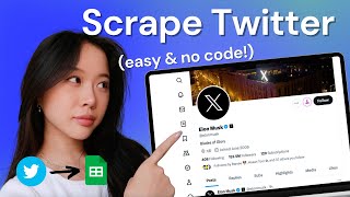 How to Scrape Twitter to Google Sheets in 1 Click  Easy No Code Scraper [upl. by Cyrilla]