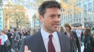 Karl Urban at Star Trek Into Darkness premiere Charming Benedict Cumberbatch and space travel [upl. by Nivloc]