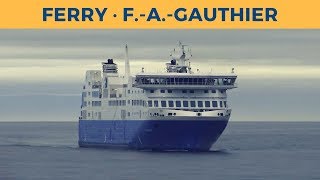 Arrival of ferry FA GAUTHIER in BaieComeau Société des traversiers du Québec [upl. by Chappelka]