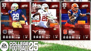 94 TRE WISNER HIGHLIGHTS NEW SOTW RISING THE RANKS CARDS REVEALED COLLEGE FOOTBALL 25 ULTIMATE TEAM [upl. by Nyrahtak]