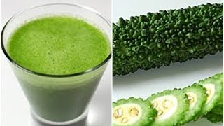 HOW TO MAKE BITTER MELON Karela Smoothie Green Juice कड़वा तरबूज करेले के फ़ायदे [upl. by Idas]