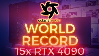 Monster Workstation 15x RTX 4090  Octane Bench WORLD RECORD and Score Submitting june 2024 [upl. by Llenrahc776]