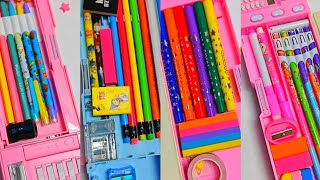 Ultimate latest stationery collection items geometry boxes best ever pencil cases filling shorts [upl. by Inaffets]