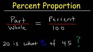 Part Whole amp Percent Proportion Word Problems [upl. by Kcirddehs685]