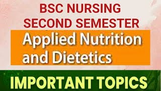 Important Topics in Applied Nutrition and Dietician [upl. by Naiditch388]