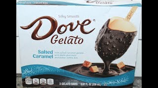 Dove Gelato Salted Caramel Bars Review [upl. by Adamik]