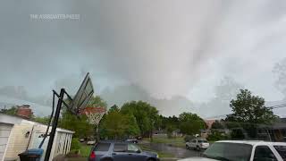 Strong tornado moves through Virginia [upl. by Lleddaw]