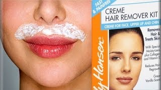 How to Remove Facial Hair for Women Sally Hansen Creme Hair Remover Duo Kit Review amp Tutorial [upl. by Eimmit]