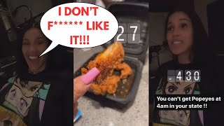 Cardi B LOSES Her Top Over Popeyes Chicken Flavor [upl. by Eelirak538]