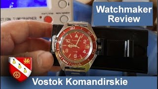 Vostok Komandirskie 2416b  Watchmaker Review [upl. by Derrik]