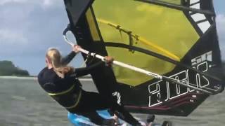 Windsurfing Jibe training [upl. by Onitnelav]