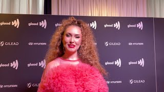 Loren Allred on performing at the 35th Annual GLAAD Media Awards glaadawards [upl. by Lambard]