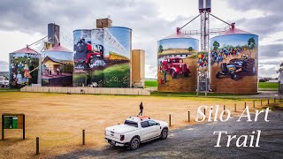 Exploring and Camping at Echuca Picola Rochester Kyabram Tongala Silo Art Trail Part 2 Ep  80 [upl. by Pearse154]