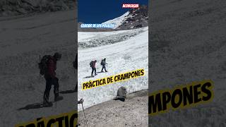 🥾🧊Practica de CRAMPONES en campo 3 de Guanaco al fondo el glaciar de los polacos ACONCAGUA [upl. by Palgrave]