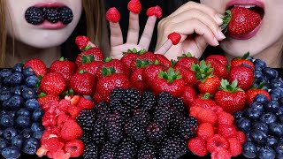 EATING ONLY BERRIES BLACKBERRIES RASPBERRIES STRAWBERRIES BLUEBERRIES [upl. by Aryl726]