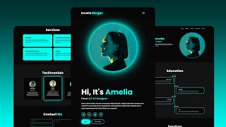 Build a Complete Responsive Personal Portfolio Website using HTML CSS Javascript [upl. by Ofilia77]