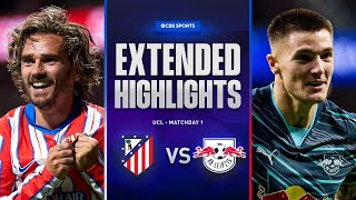 Atlético Madrid vs RB Leipzig Extended Highlights  UCL League Phase MD 1  CBS Sports Golazo [upl. by Abram]