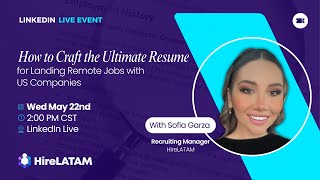 HireLATAM  How to Craft the Ultimate Resume for Landing Remote Jobs with US Companies [upl. by Haila581]