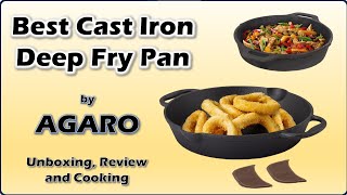 Cast Iron Frying Pan  Cast Iron Skillet  Agaro Cast Iron Cookware Review With Cookingagaro [upl. by Roht]