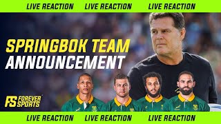 SPRINGBOK TEAM VS WALES REACTION SHOW  Rugby News Live Stream [upl. by Matt581]