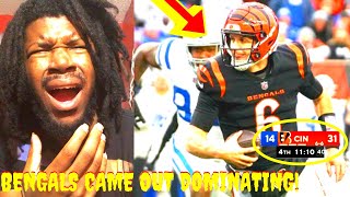 BENGALS VS COLTS REACTION 2023 CINCINNATI BENGALS VS INDIANAPOLIS COLTS HIGHLIGHTS REACTION 2023 [upl. by Fagen]