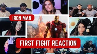 IRON MAN First Fight Scene Reaction Mashup  IRON MAN [upl. by Nissy]