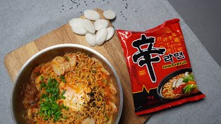 Rice Cake Shin Ramen Potato Noodle  Tasty Recipe  Nongshim  농심 [upl. by Atilam545]