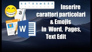 Tutorial Mac 173  Inserire Emoticon amp caratteri speciali in Word amp Pages [upl. by Nylevol895]