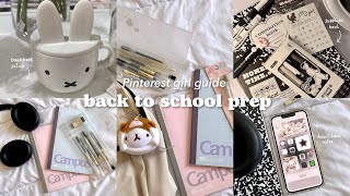 Pinterest girl back to school guide📓🎧shopping school supplies haul packing bag and more [upl. by Susejedairam]